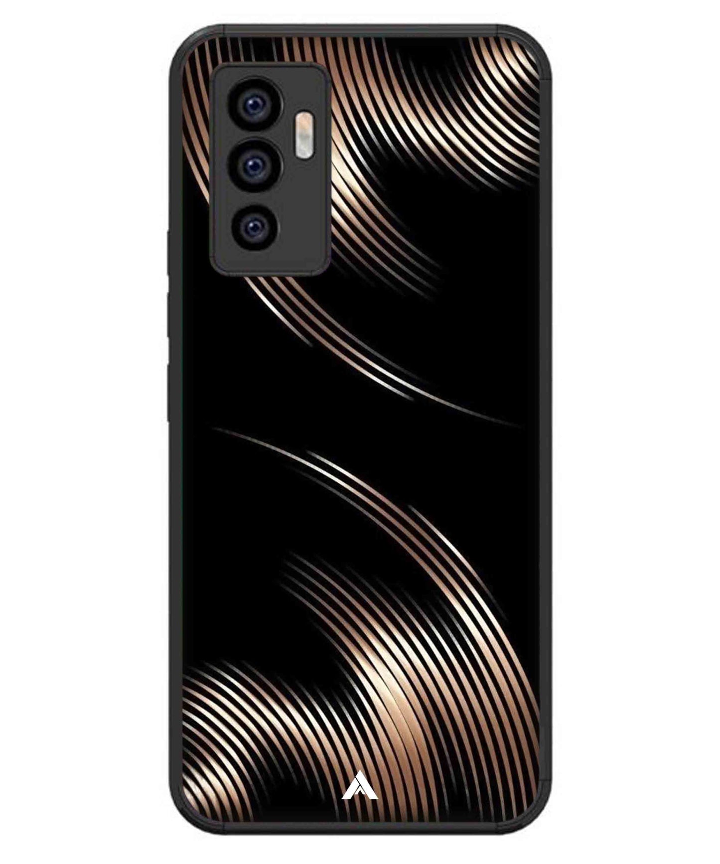Stripe Pattern 1 Metal Back Cover Phone Case for iQOO Z6