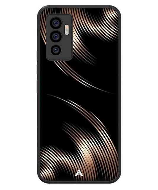 Stripe Pattern 1 Metal Back Cover Phone Case for iQOO Z6