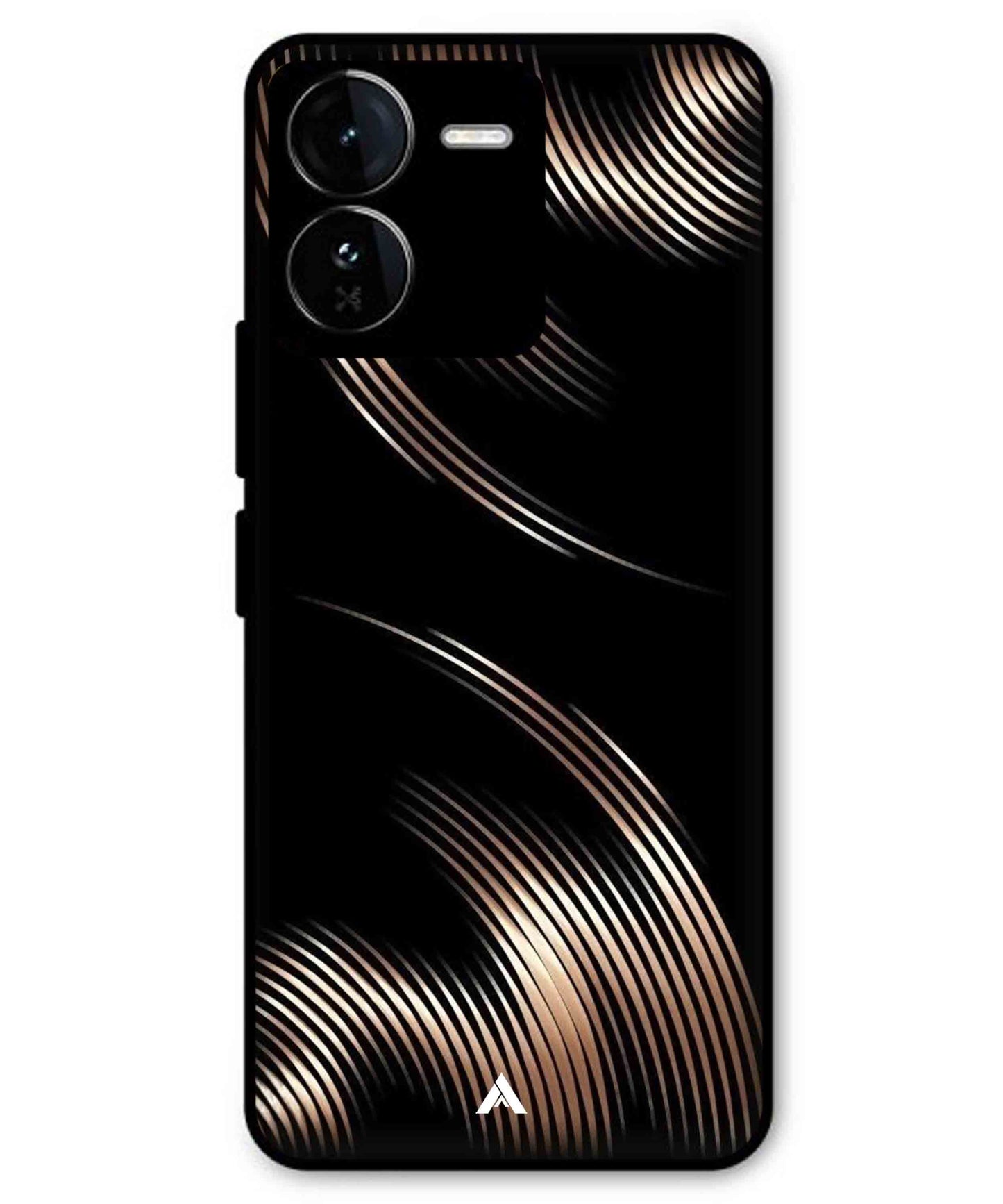 Stripe Pattern 1 Metal Back Cover Phone Case for iQOO Z9