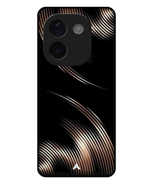 Stripe Pattern 1 Metal Back Cover Phone Case for iQOO Z9s Pro