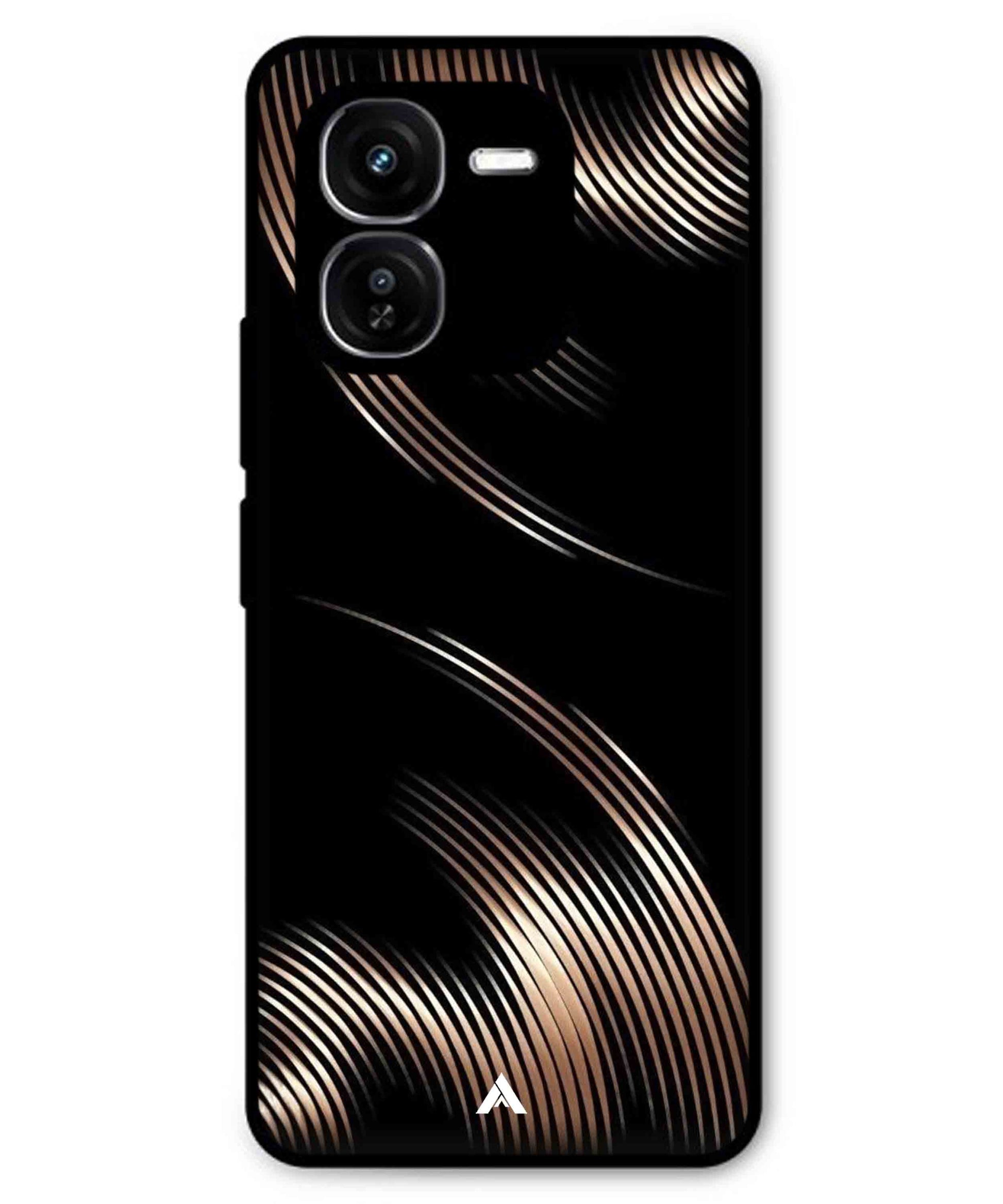 Stripe Pattern 1 Metal Back Cover Phone Case for iQOO Z9x