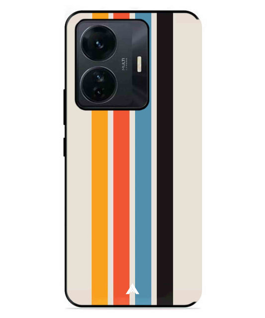 Stripe Pattern 2 Metal Back Cover Phone Case for IQOO Z6 Pro