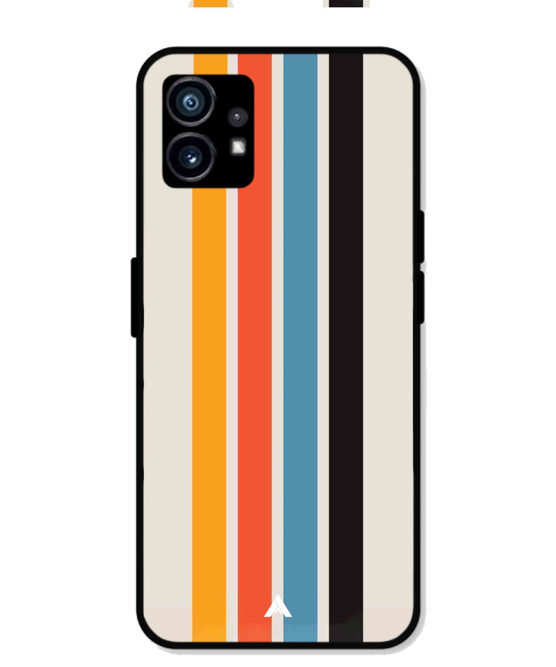 Stripe Pattern 2 Metal Back Cover Phone Case for Nothing Phone 1