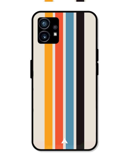 Stripe Pattern 2 Metal Back Cover Phone Case for Nothing Phone 1