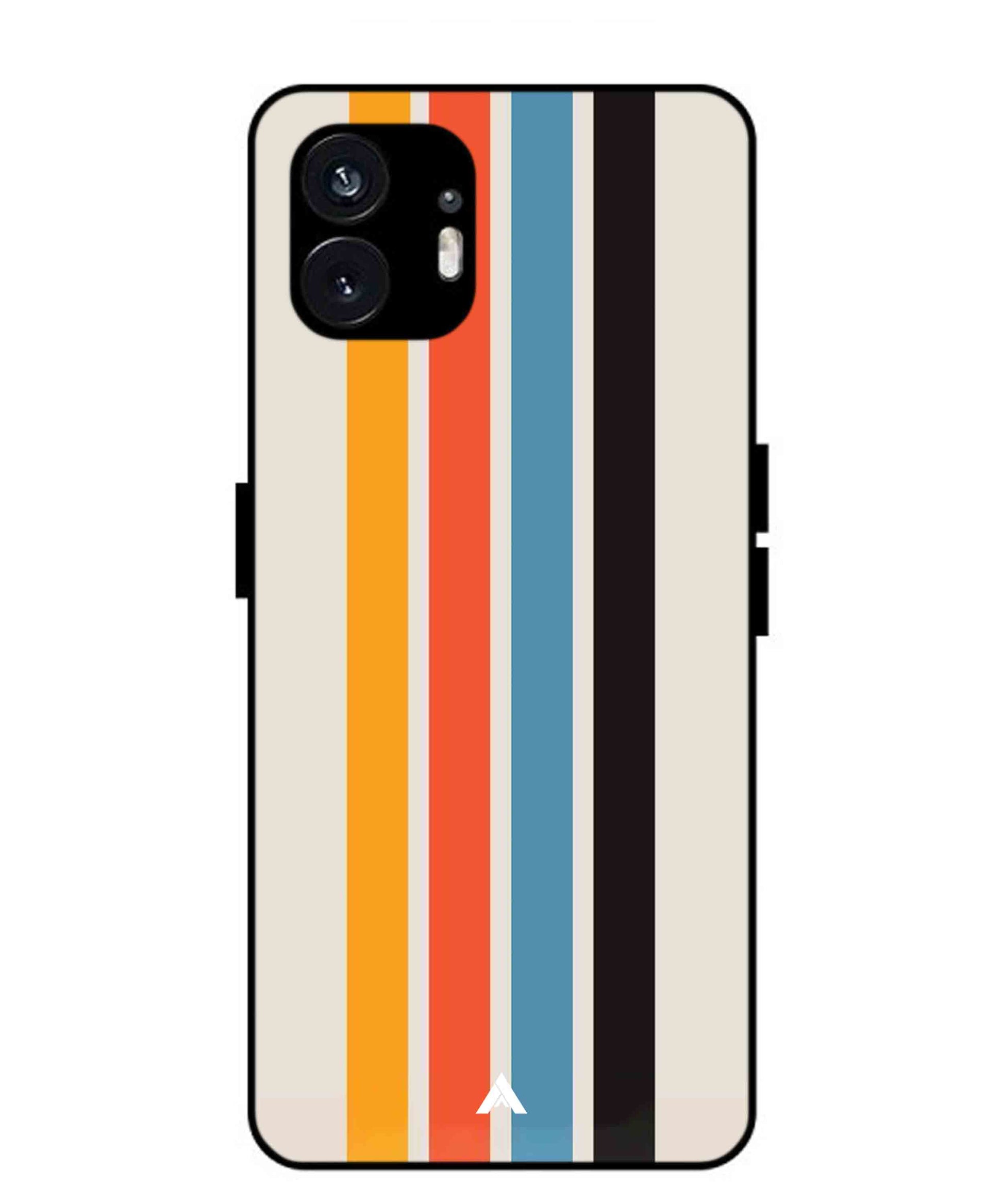 Stripe Pattern 2 Metal Back Cover Phone Case for Nothing Phone 2