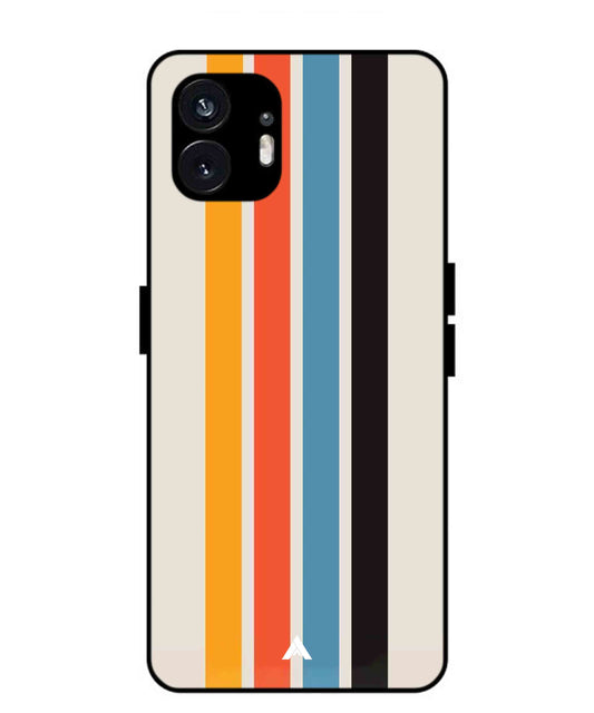 Stripe Pattern 2 Metal Back Cover Phone Case for Nothing Phone 2