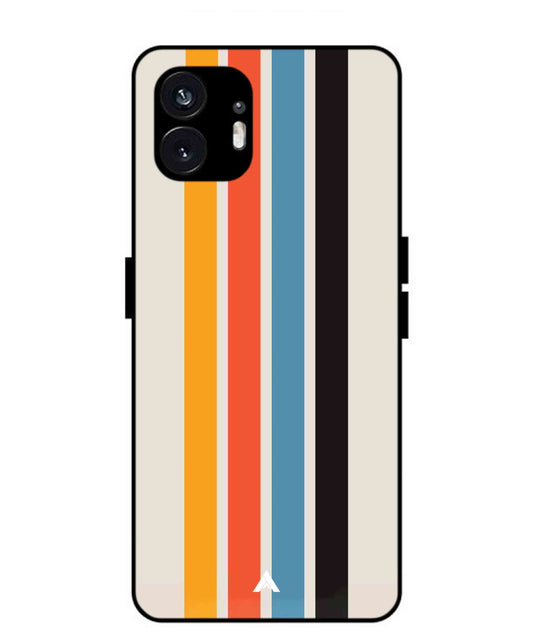 Stripe Pattern 2 Metal Back Cover Phone Case for Nothing Phone 2a