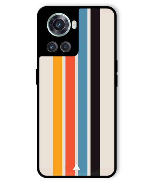 Stripe Pattern 2 Metal Back Cover Phone Case for Oneplus 10R