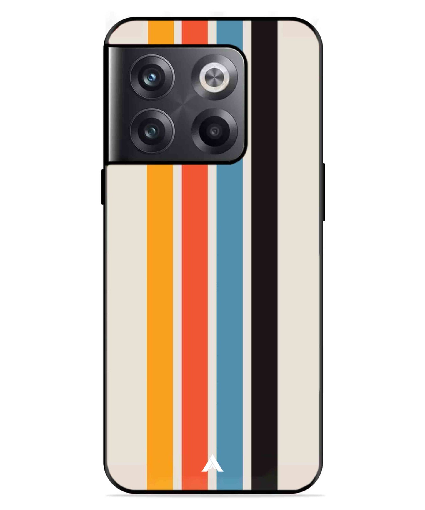 Stripe Pattern 2 Metal Back Cover Phone Case for Oneplus 10T