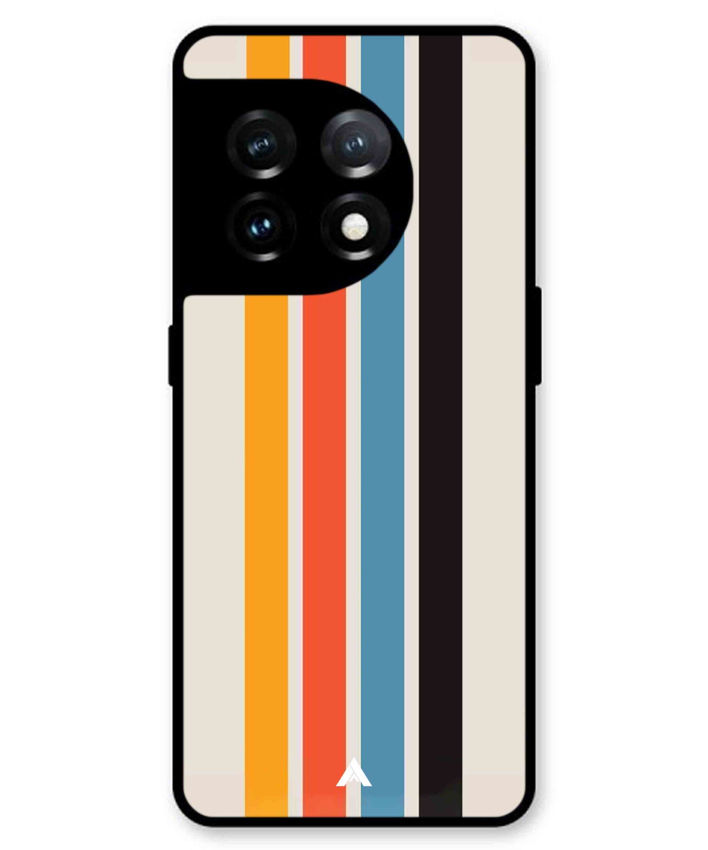 Stripe Pattern 2 Metal Back Cover Phone Case for Oneplus 11