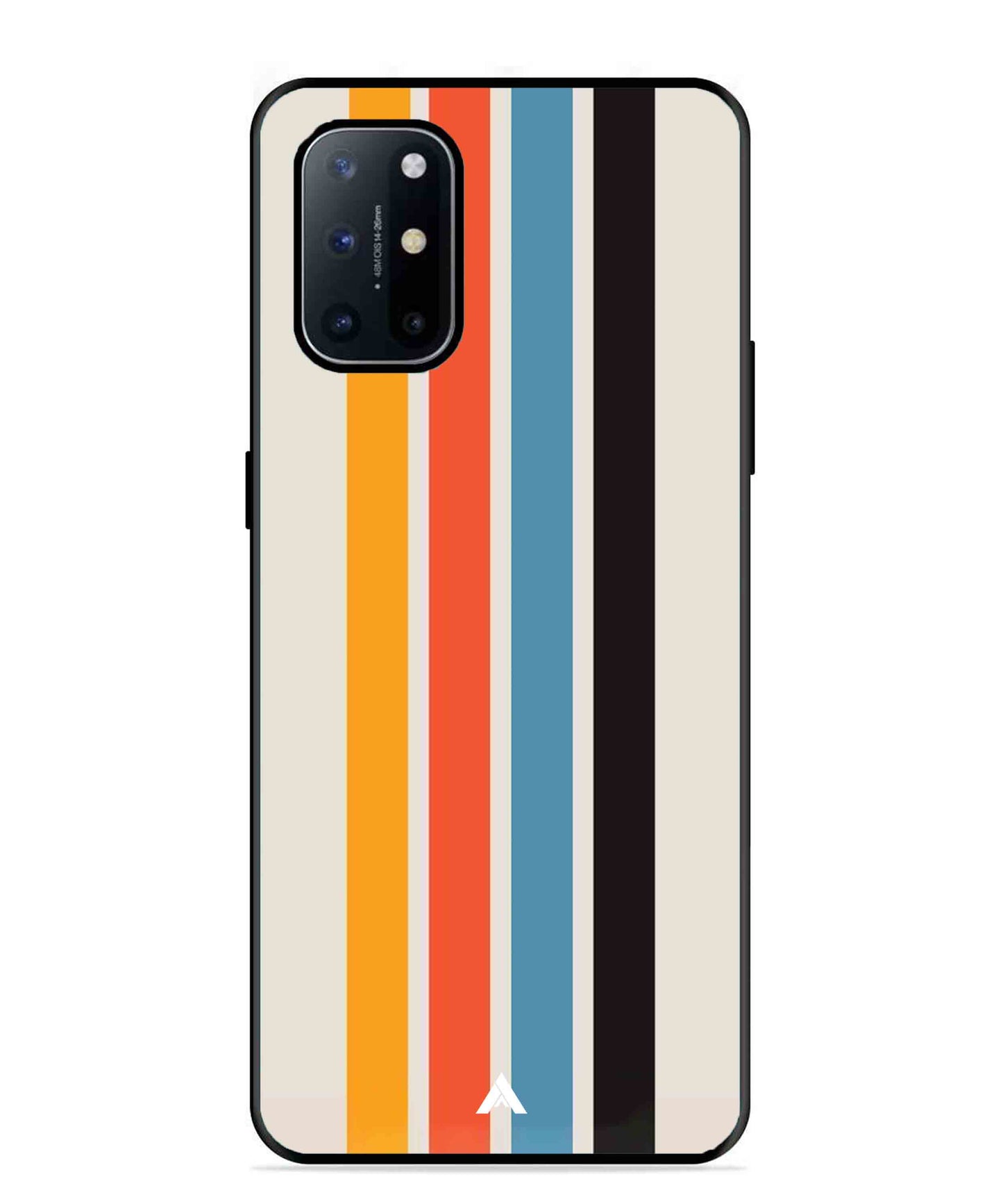 Stripe Pattern 2 Metal Back Cover Phone Case for Oneplus 8T