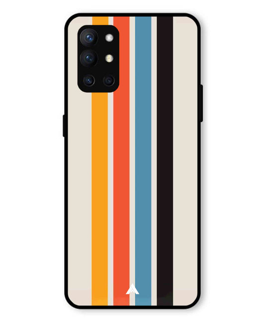 Stripe Pattern 2 Metal Back Cover Phone Case for Oneplus 9R