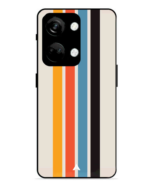 Stripe Pattern 2 Metal Back Cover Phone Case for Oneplus Nord 3