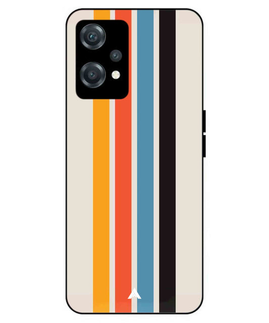 Stripe Pattern 2 Metal Back Cover Phone Case for Oneplus Nord CE 2 Lite