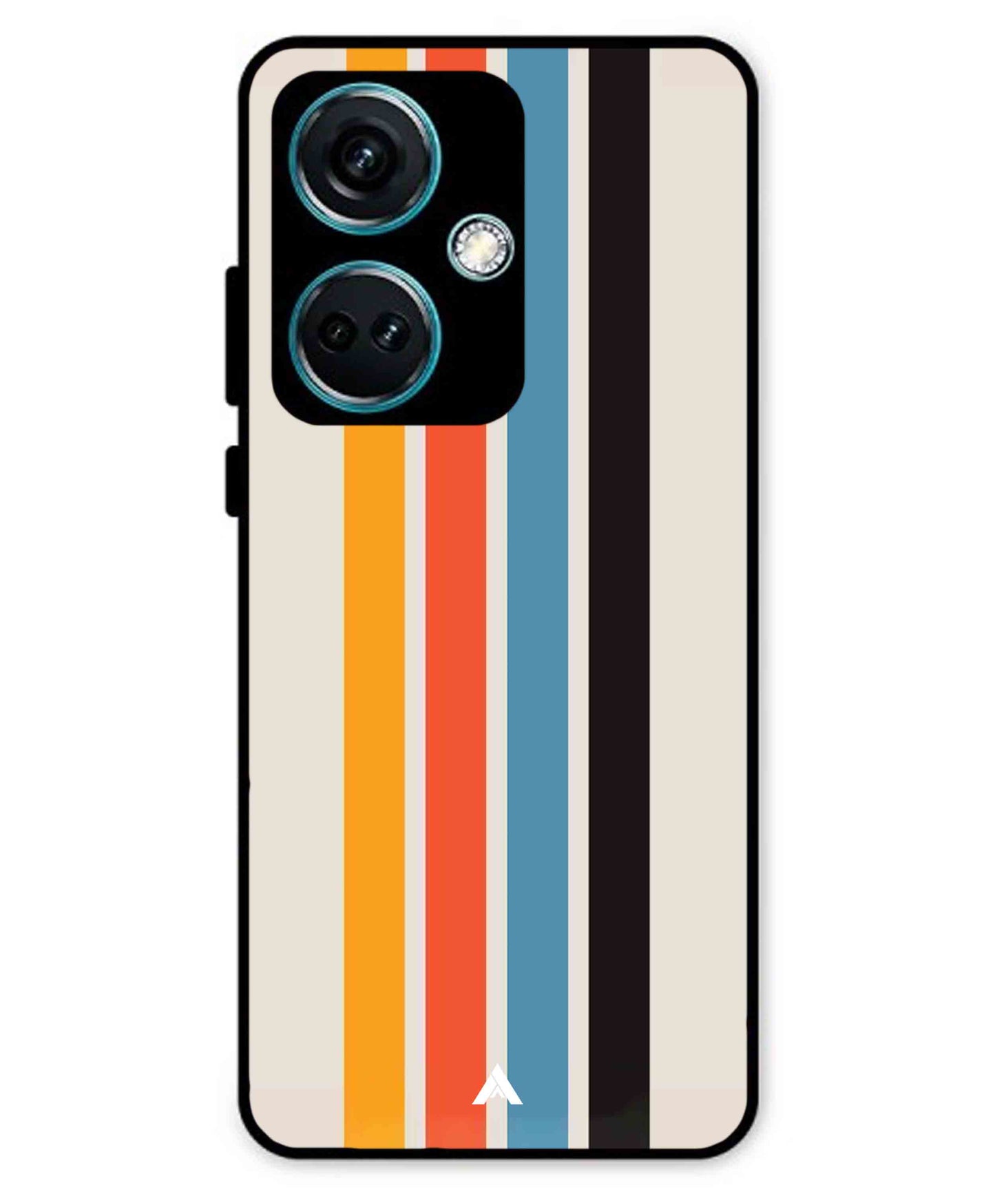 Stripe Pattern 2 Metal Back Cover Phone Case for Oneplus Nord CE 3