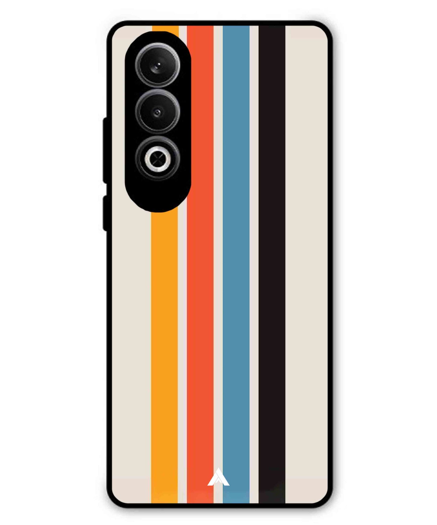 Stripe Pattern 2 Metal Back Cover Phone Case for Oneplus Nord CE 4