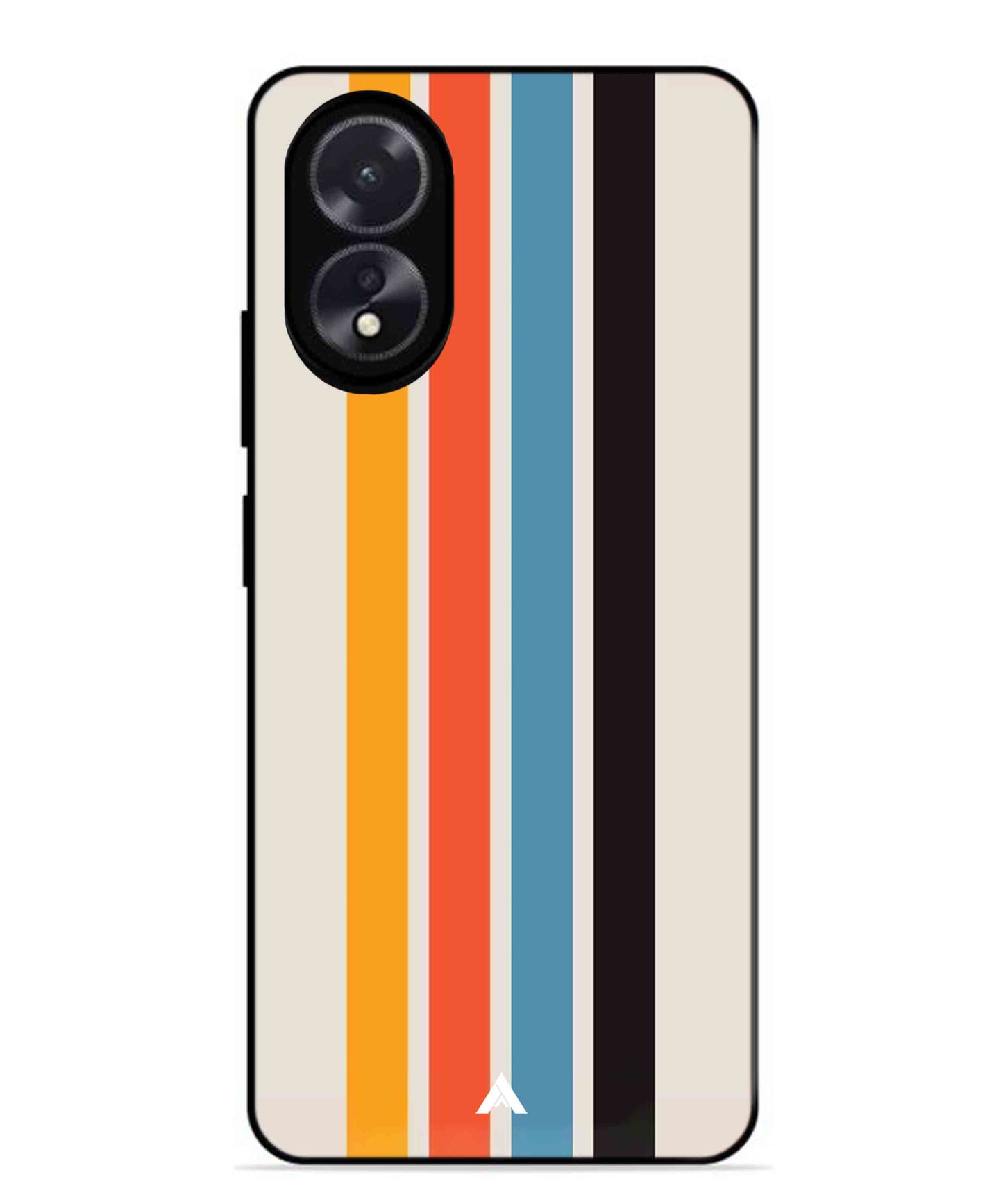 Stripe Pattern 2 Metal Back Cover Phone Case for Oppo A18