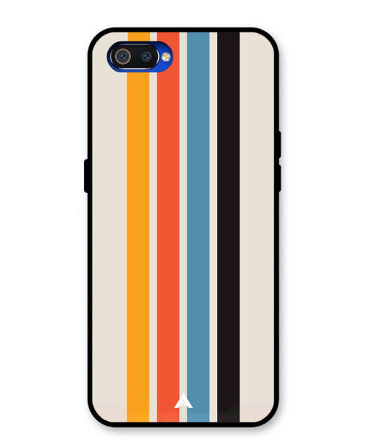 Stripe Pattern 2 Metal Back Cover Phone Case for Oppo A1K