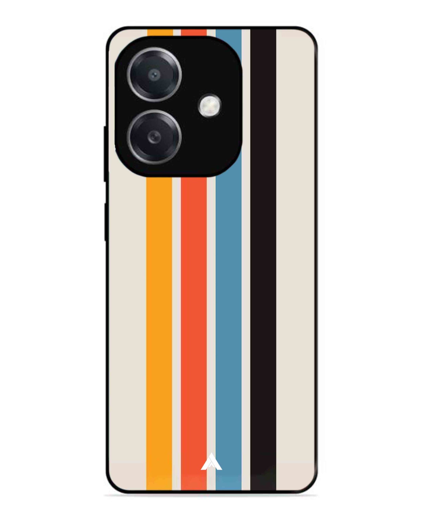 Stripe Pattern 2 Metal Back Cover Phone Case for Oppo A3