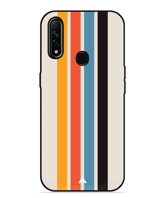 Stripe Pattern 2 Metal Back Cover Phone Case for Oppo A31