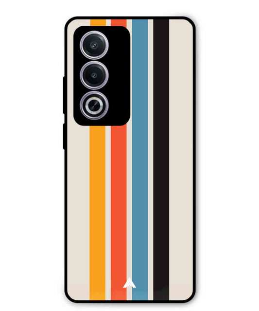 Stripe Pattern 2 Metal Back Cover Phone Case for Oppo A3 Pro