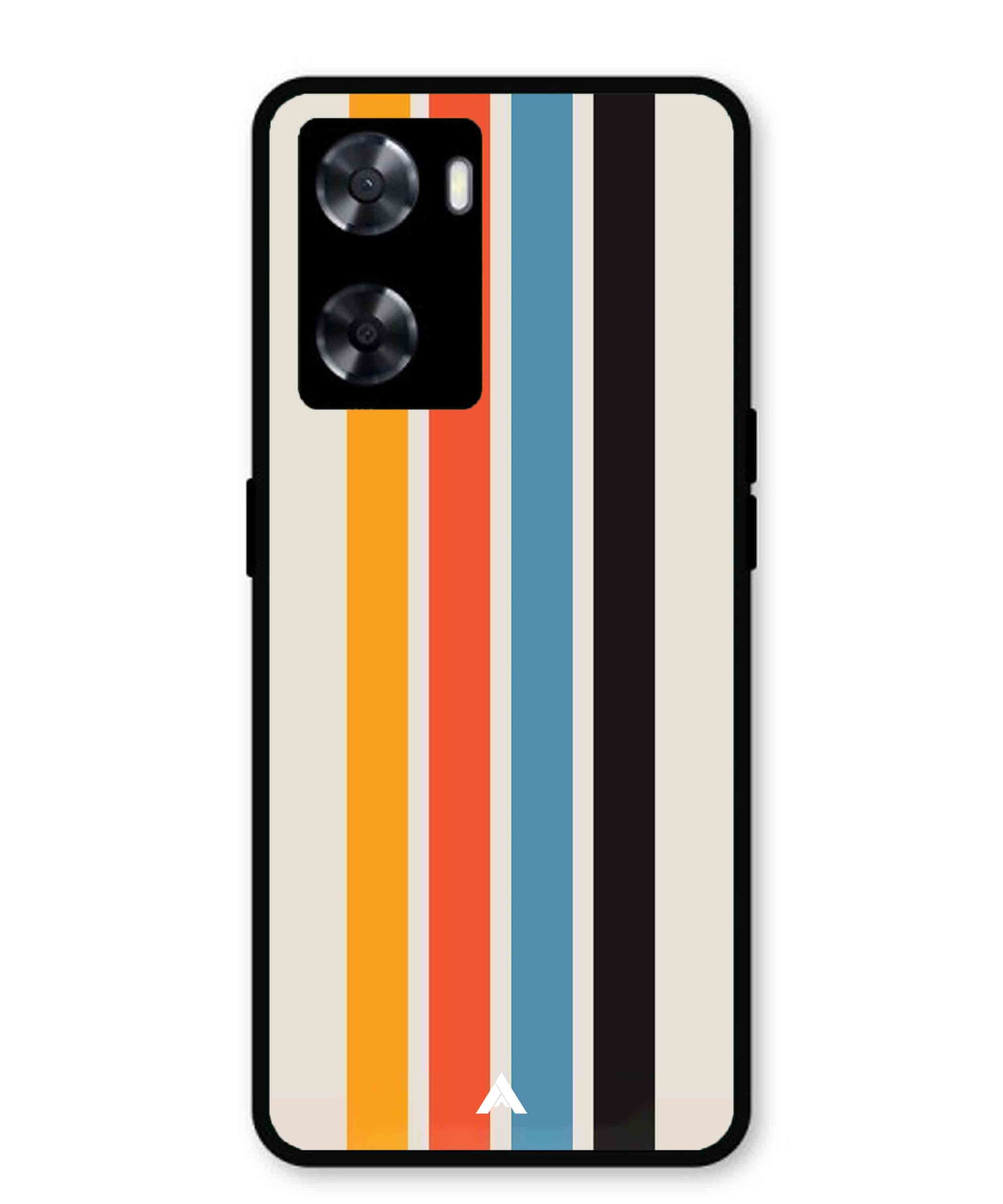 Stripe Pattern 2 Metal Back Cover Phone Case for Oppo A57