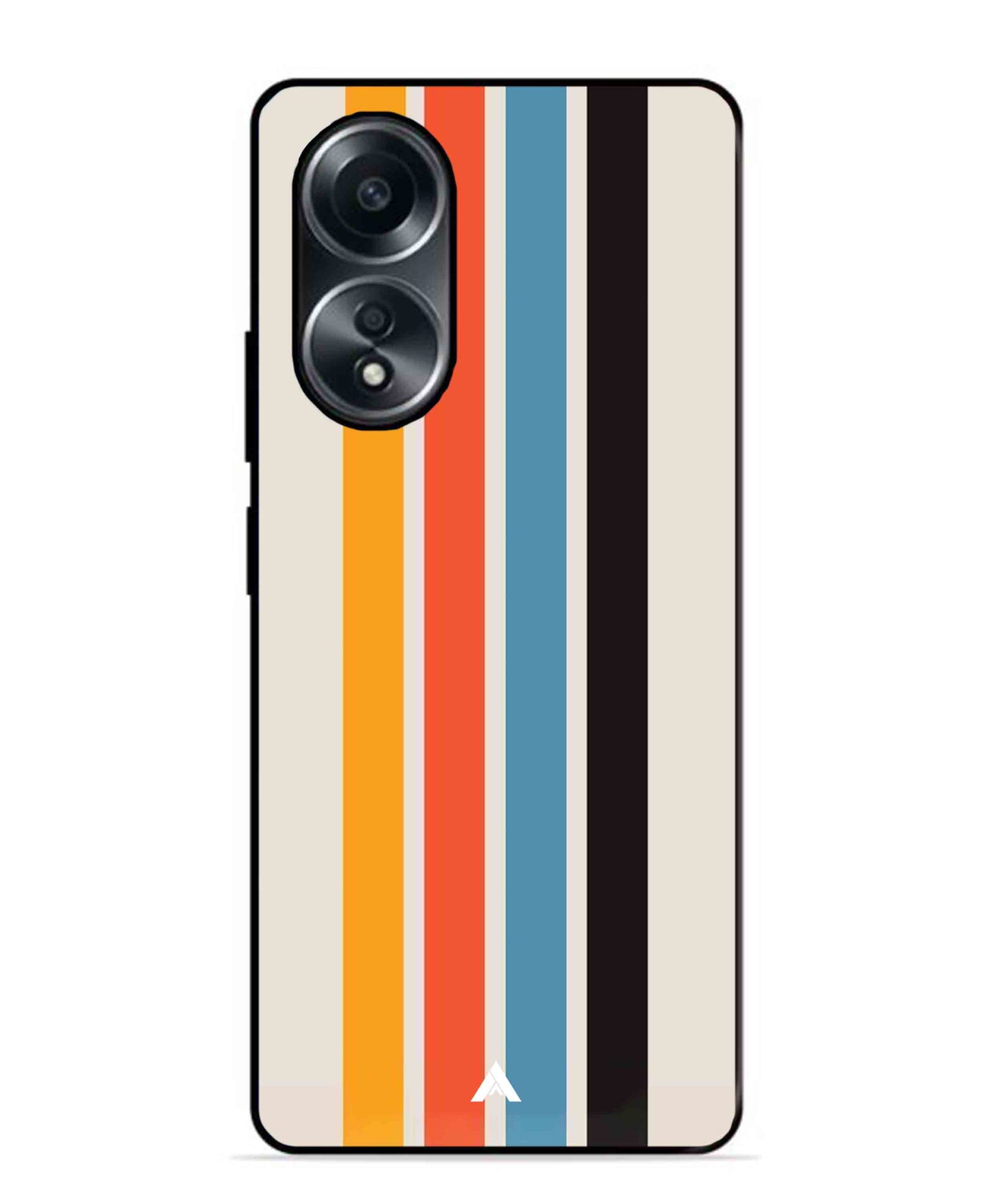 Stripe Pattern 2 Metal Back Cover Phone Case for Oppo A58