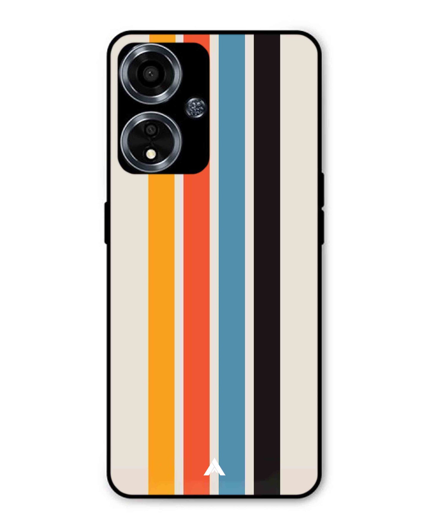 Stripe Pattern 2 Metal Back Cover Phone Case for Oppo A59