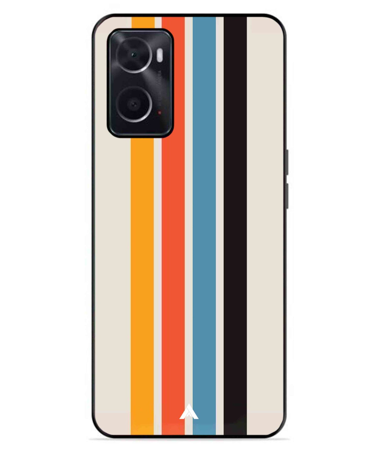 Stripe Pattern 2 Metal Back Cover Phone Case for Oppo A76
