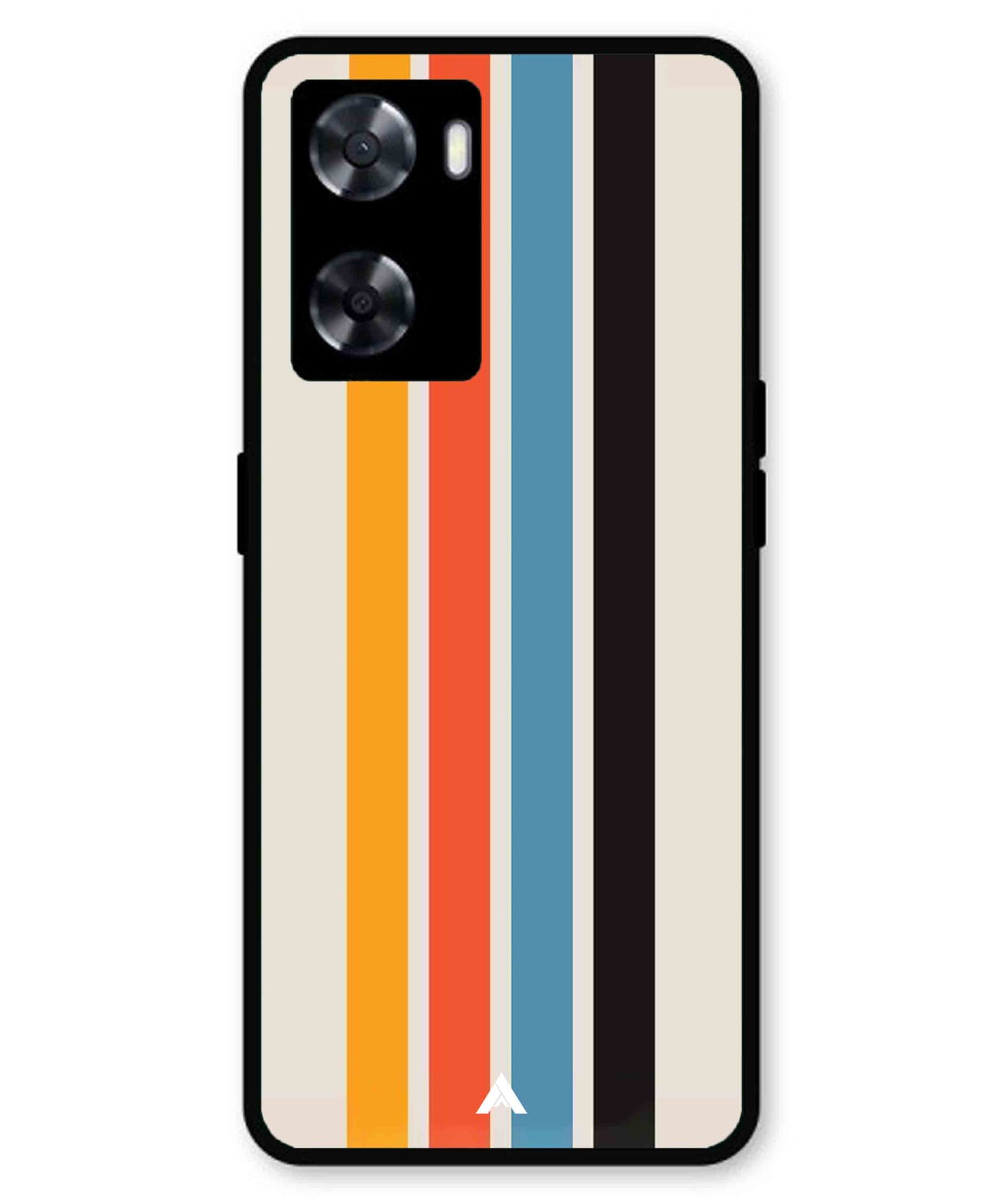Stripe Pattern 2 Metal Back Cover Phone Case for Oppo A77