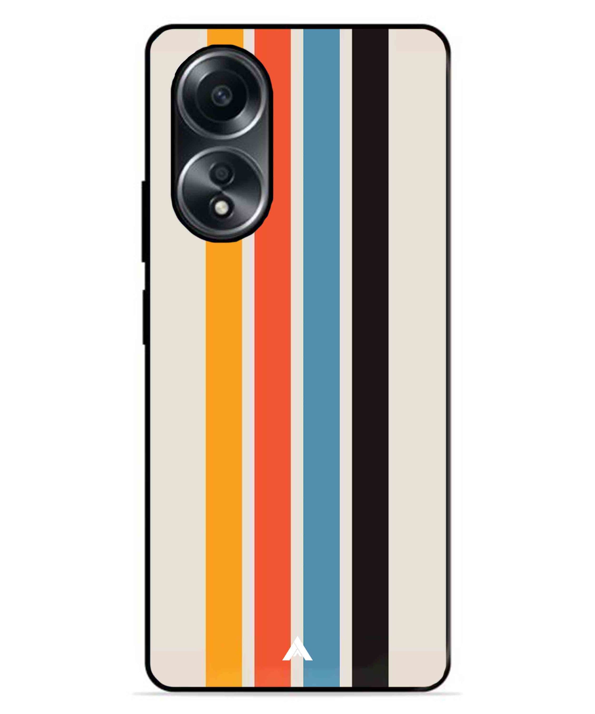 Stripe Pattern 2 Metal Back Cover Phone Case for Oppo A78