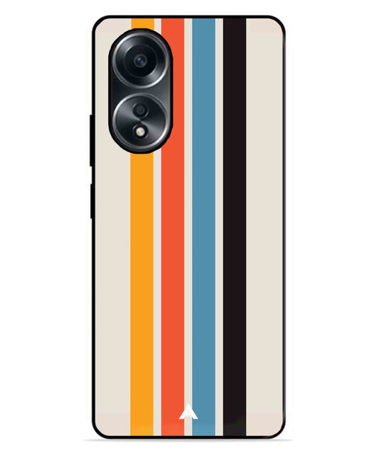 Stripe Pattern 2 Metal Back Cover Phone Case for Oppo A78