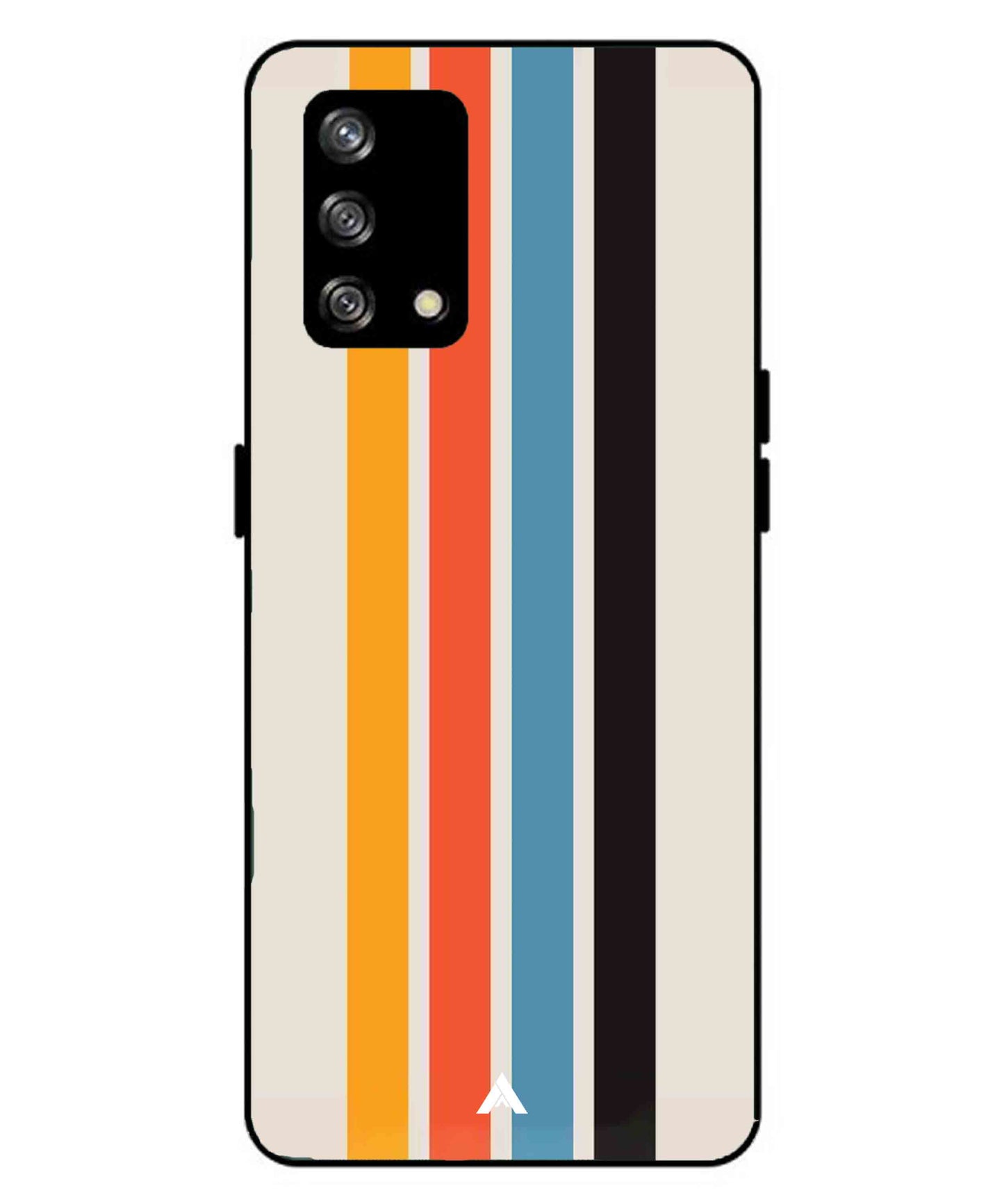 Stripe Pattern 2 Metal Back Cover Phone Case for Oppo A93