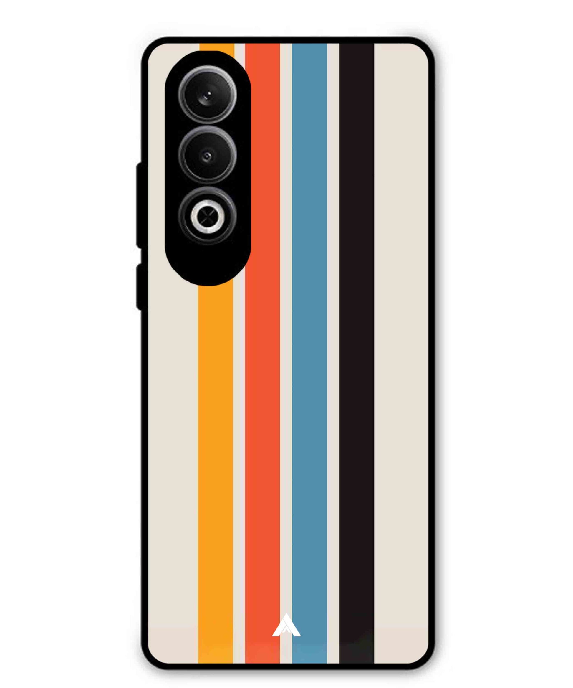 Stripe Pattern 2 Metal Back Cover Phone Case for Oppo K12