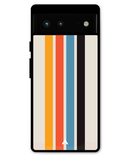 Stripe Pattern 2 Metal Back Cover Phone Case for Pixel 6