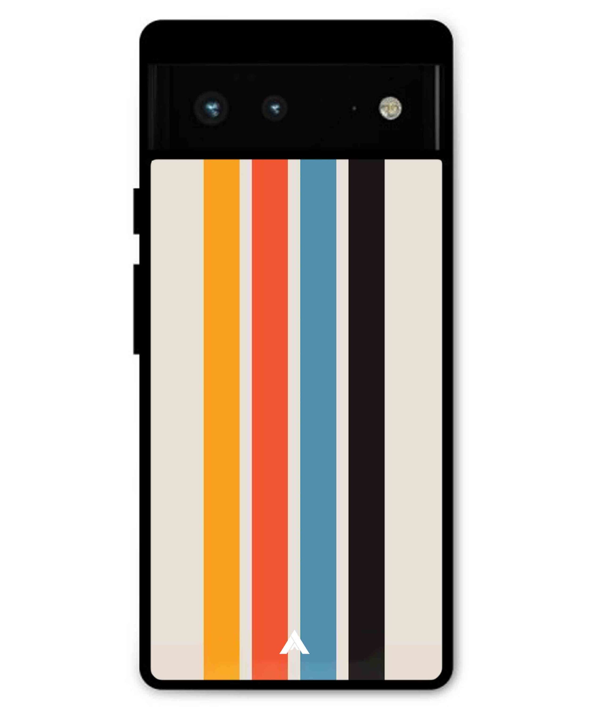Stripe Pattern 2 Metal Back Cover Phone Case for Pixel 6A