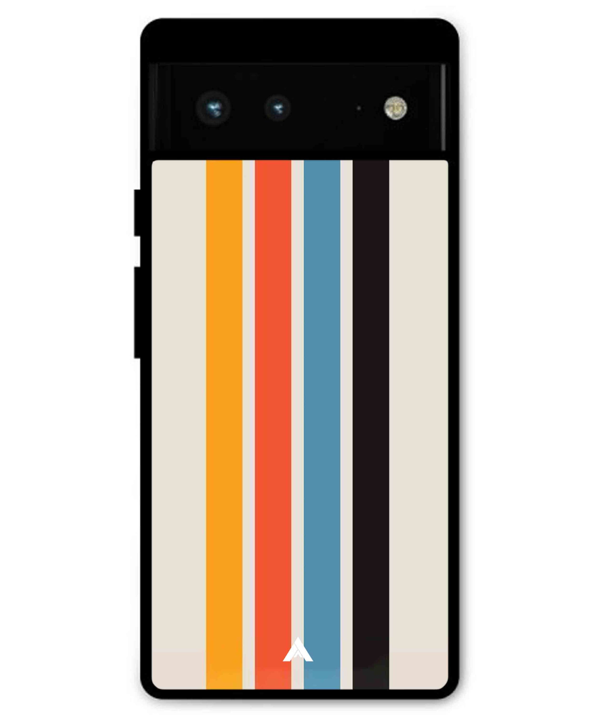 Stripe Pattern 2 Metal Back Cover Phone Case for Pixel 7 Pro