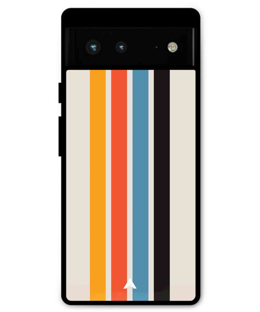 Stripe Pattern 2 Metal Back Cover Phone Case for Pixel 7 Pro