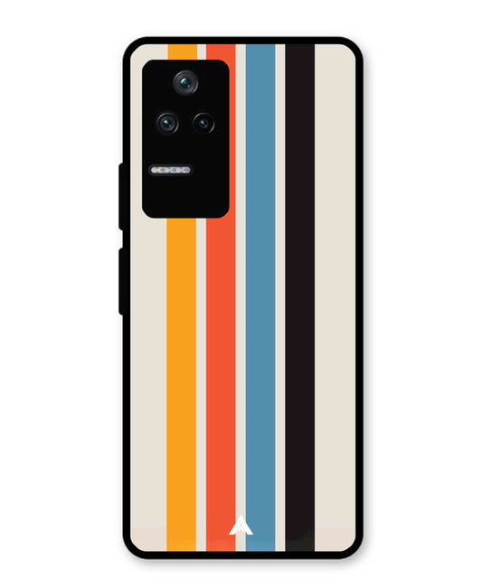 Stripe Pattern 2 Metal Back Cover Phone Case for Poco F4