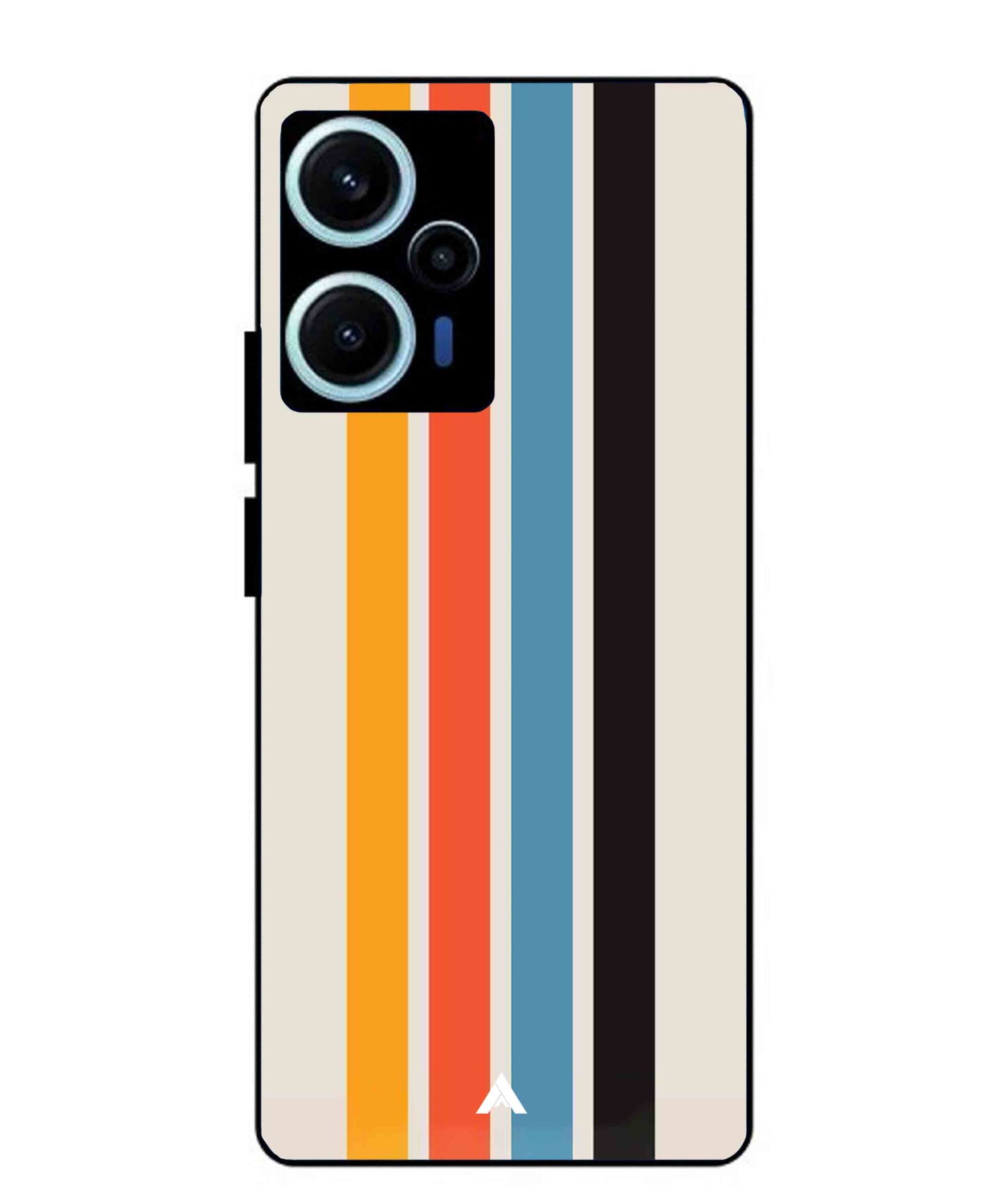 Stripe Pattern 2 Metal Back Cover Phone Case for Poco F5
