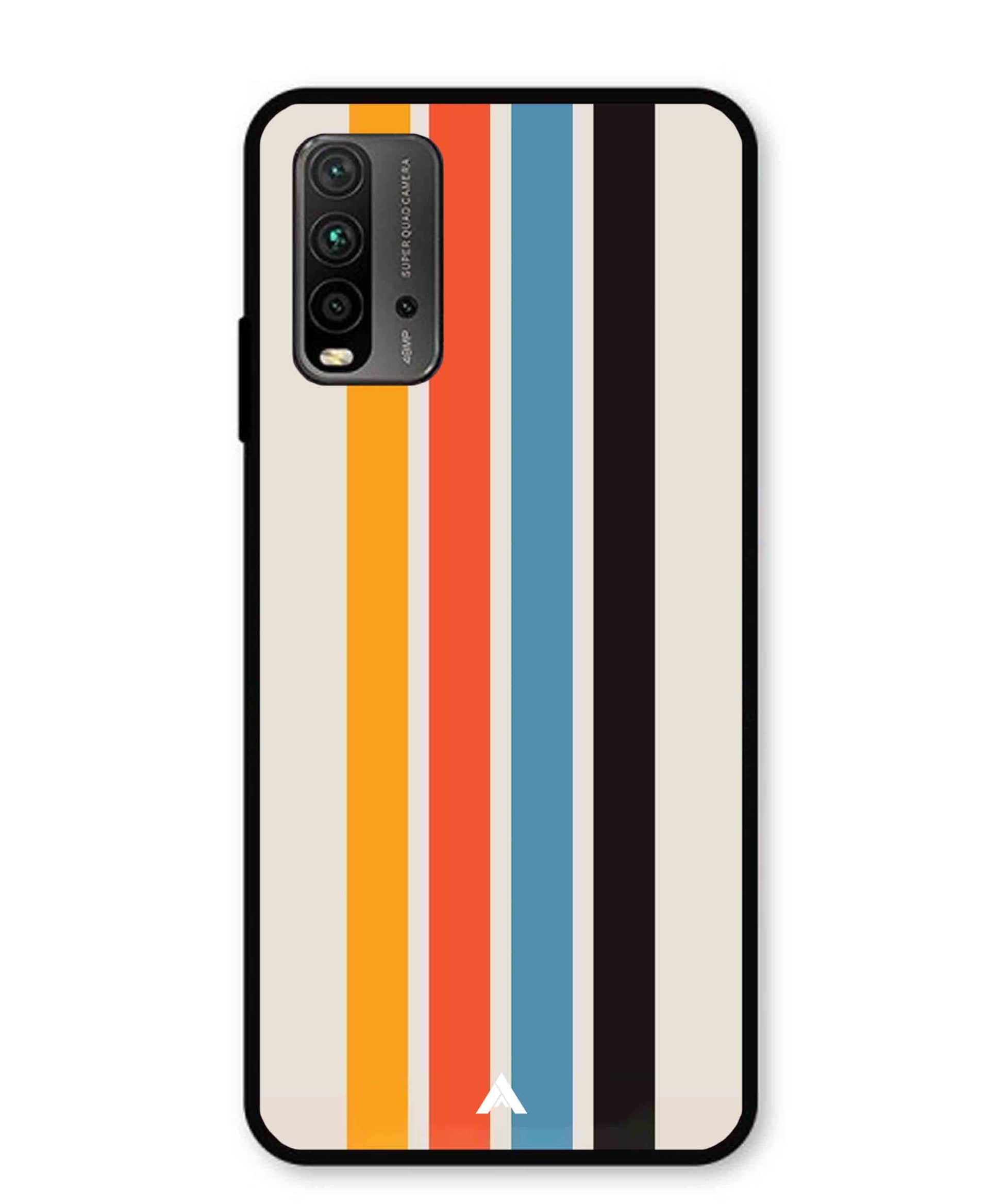 Stripe Pattern 2 Metal Back Cover Phone Case for Poco M3