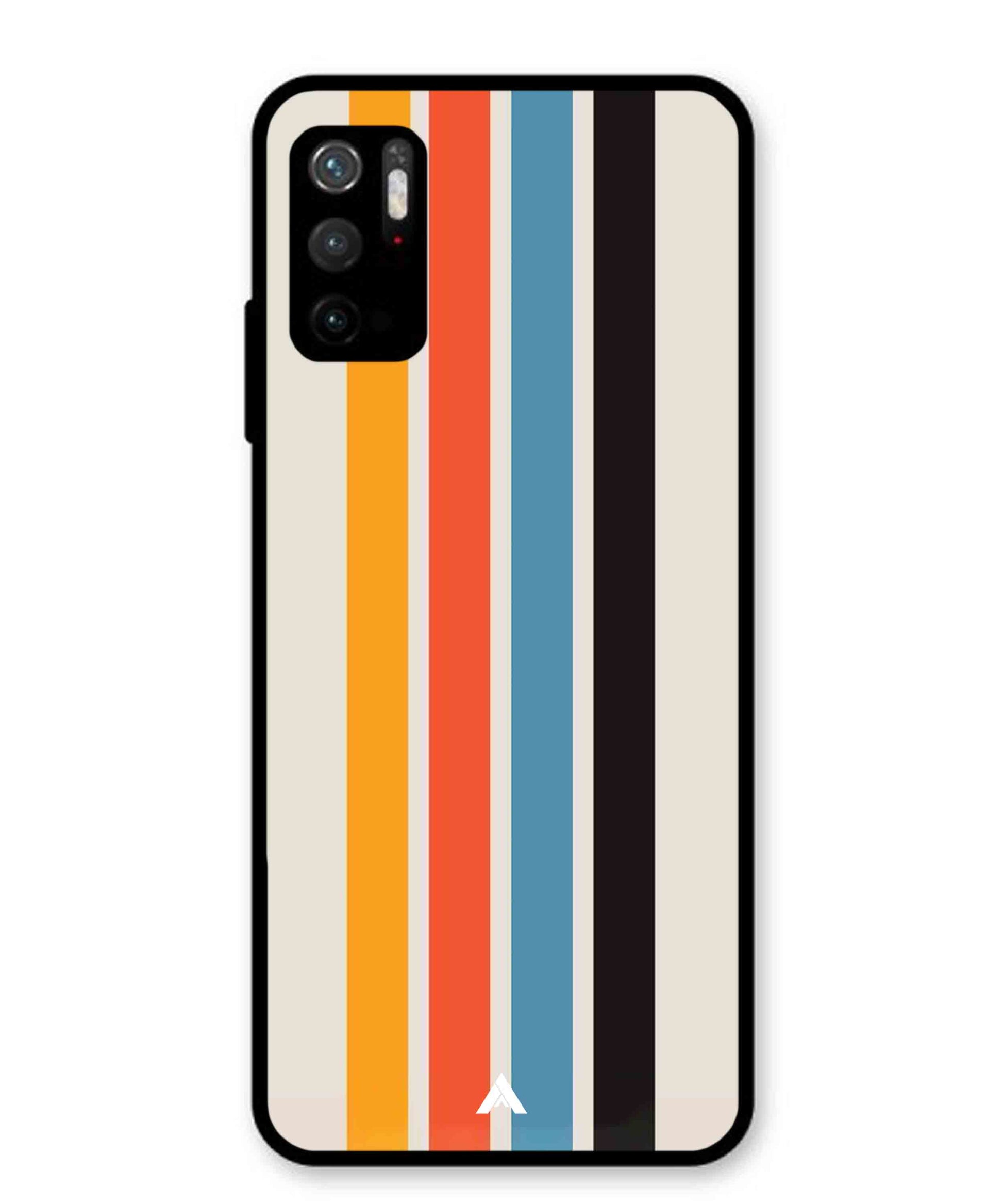Stripe Pattern 2 Metal Back Cover Phone Case for Poco M3 Pro