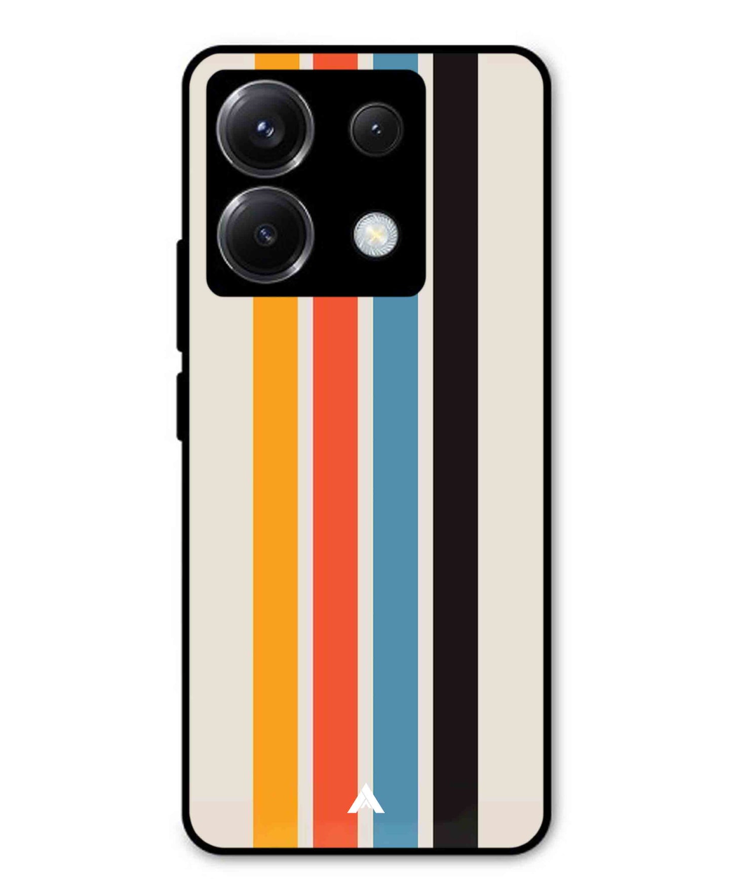 Stripe Pattern 2 Metal Back Cover Phone Case for Poco X6