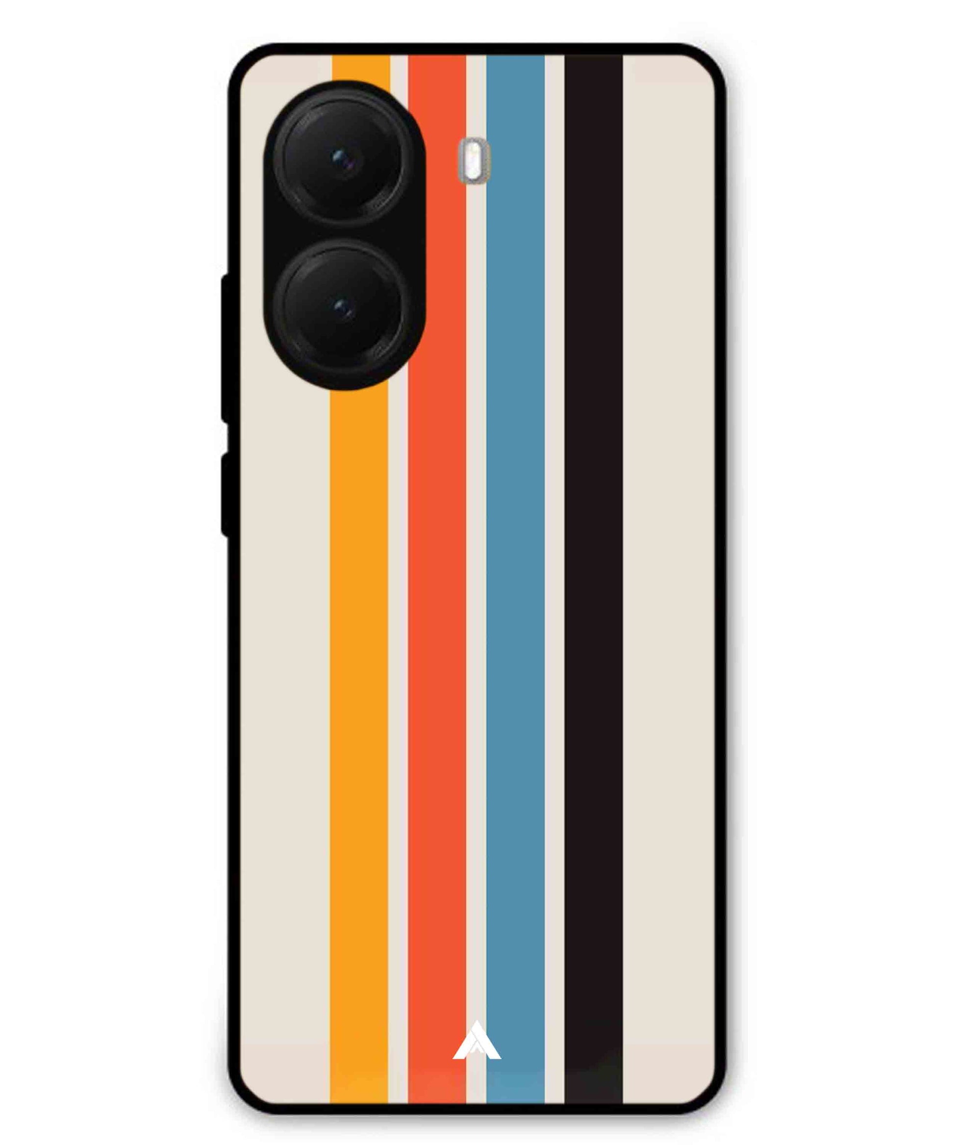 Stripe Pattern 2 Metal Back Cover Phone Case for Poco X7 Pro