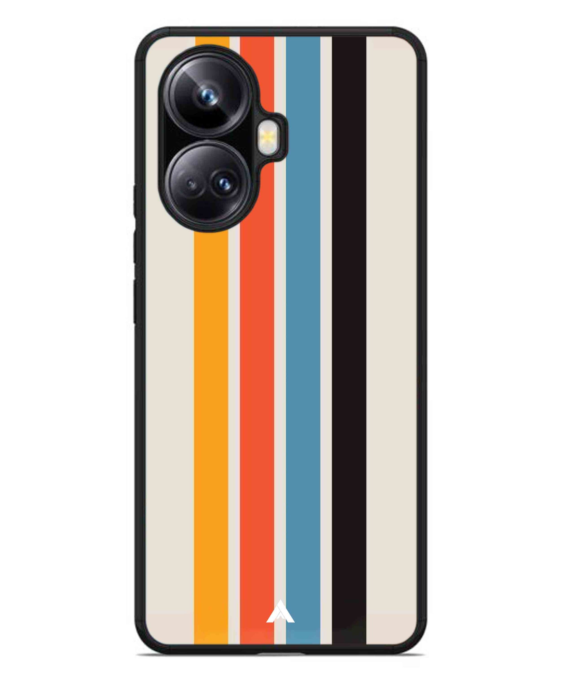 Stripe Pattern 2 Metal Back Cover Phone Case for Realme 10 Pro Plus