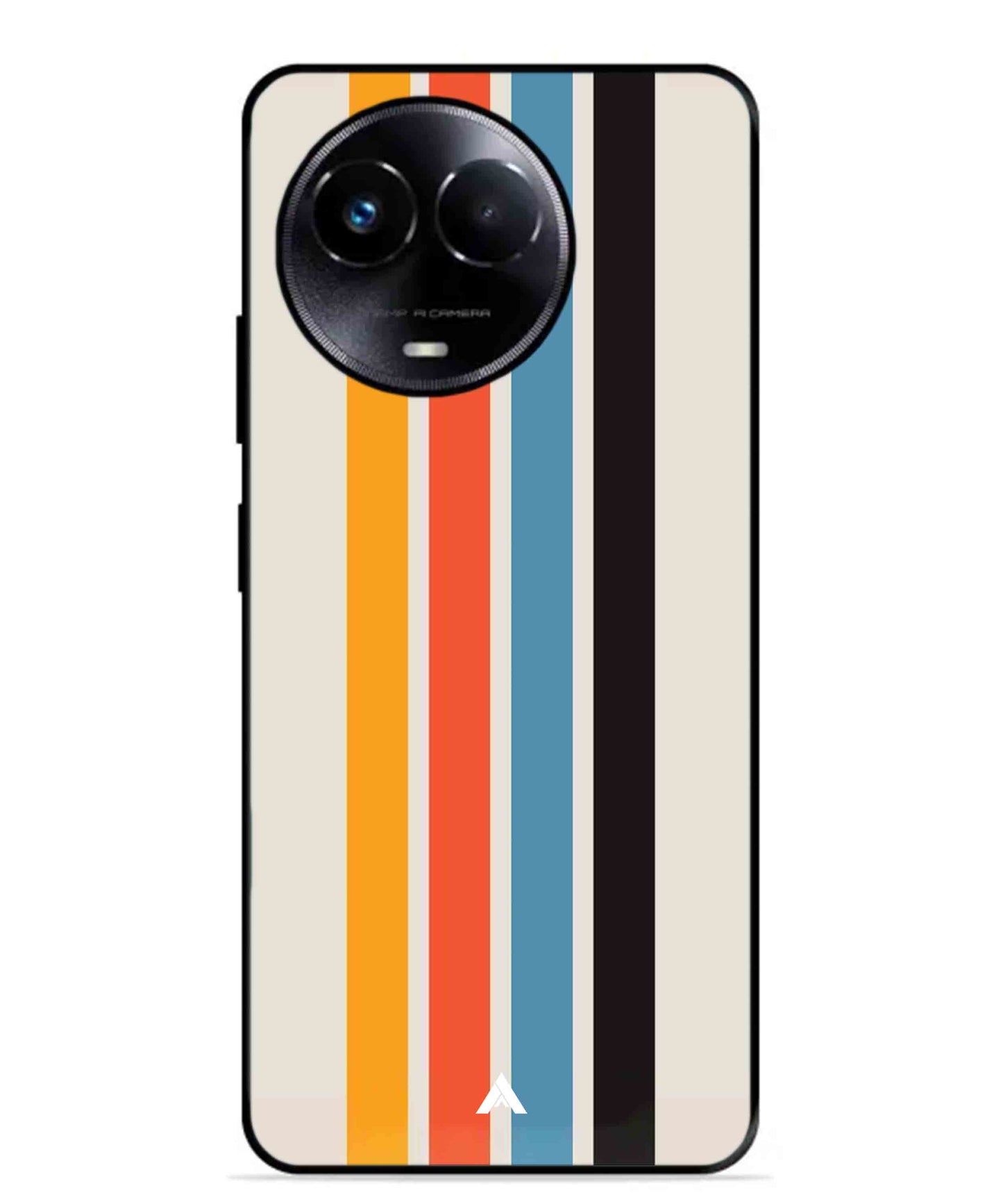 Stripe Pattern 2 Metal Back Cover Phone Case for Realme 11 5G