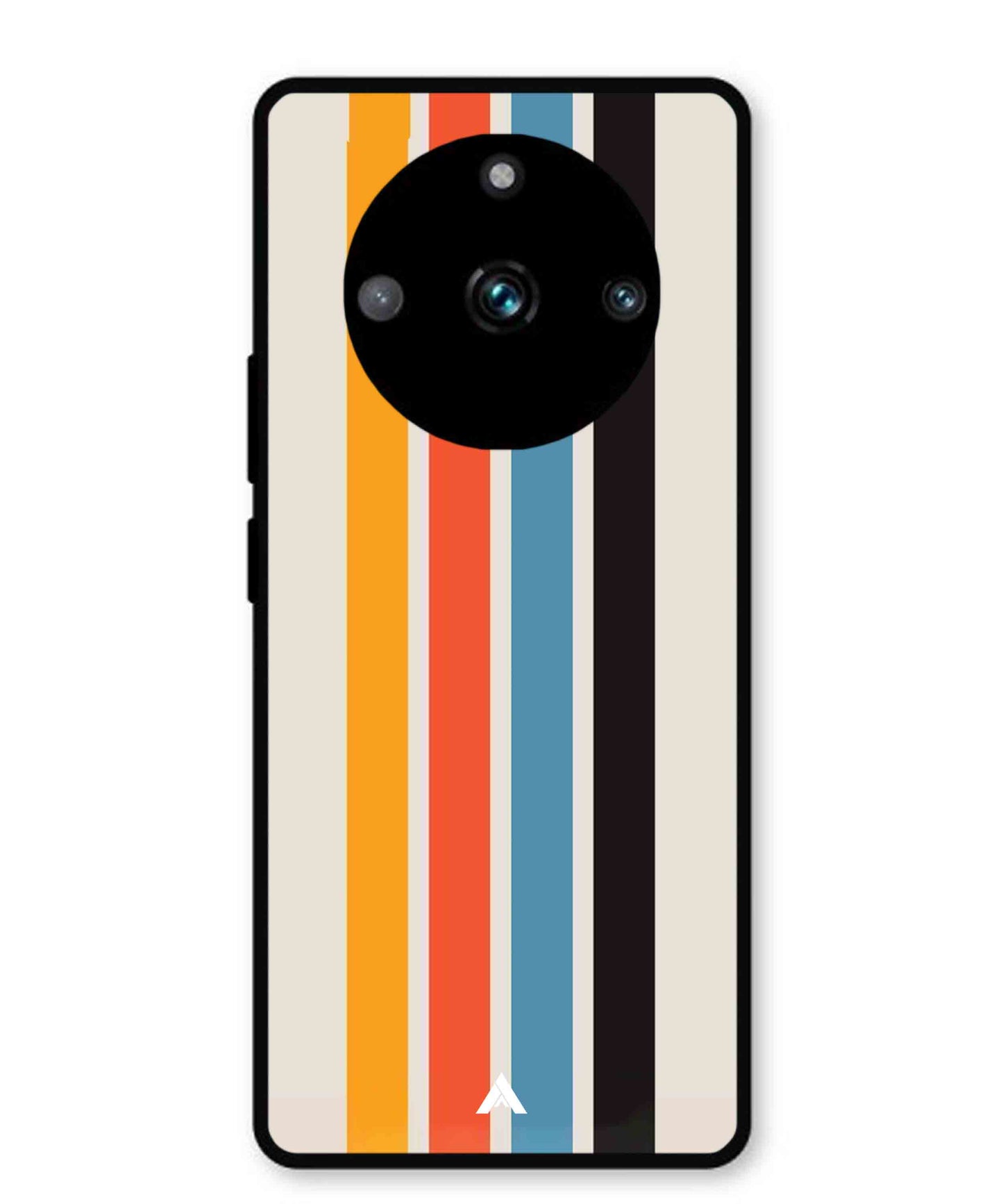 Stripe Pattern 2 Metal Back Cover Phone Case for Realme 11 Pro Plus