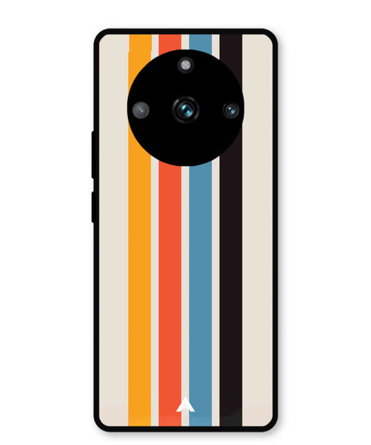 Stripe Pattern 2 Metal Back Cover Phone Case for Realme 11 Pro Plus