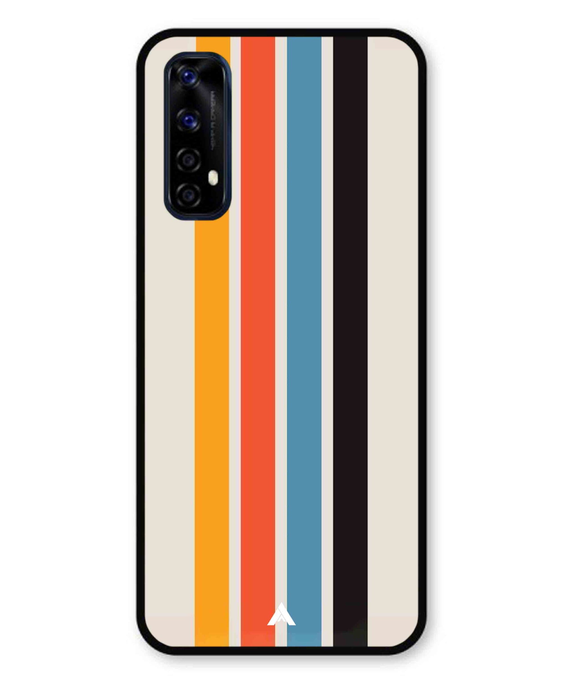 Stripe Pattern 2 Metal Back Cover Phone Case for Realme 7