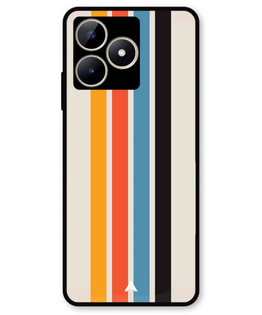 Stripe Pattern 2 Metal Back Cover Phone Case for Realme C51